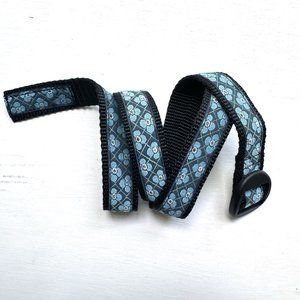 Silverfoot - Blue and Black Floral Belt